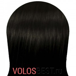 Натуральные волосы на заколках набор прямые черные тон №1, 110 грамм, 55 см