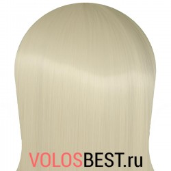 Волосы на заколках набор прямые снежный блонд тон №60